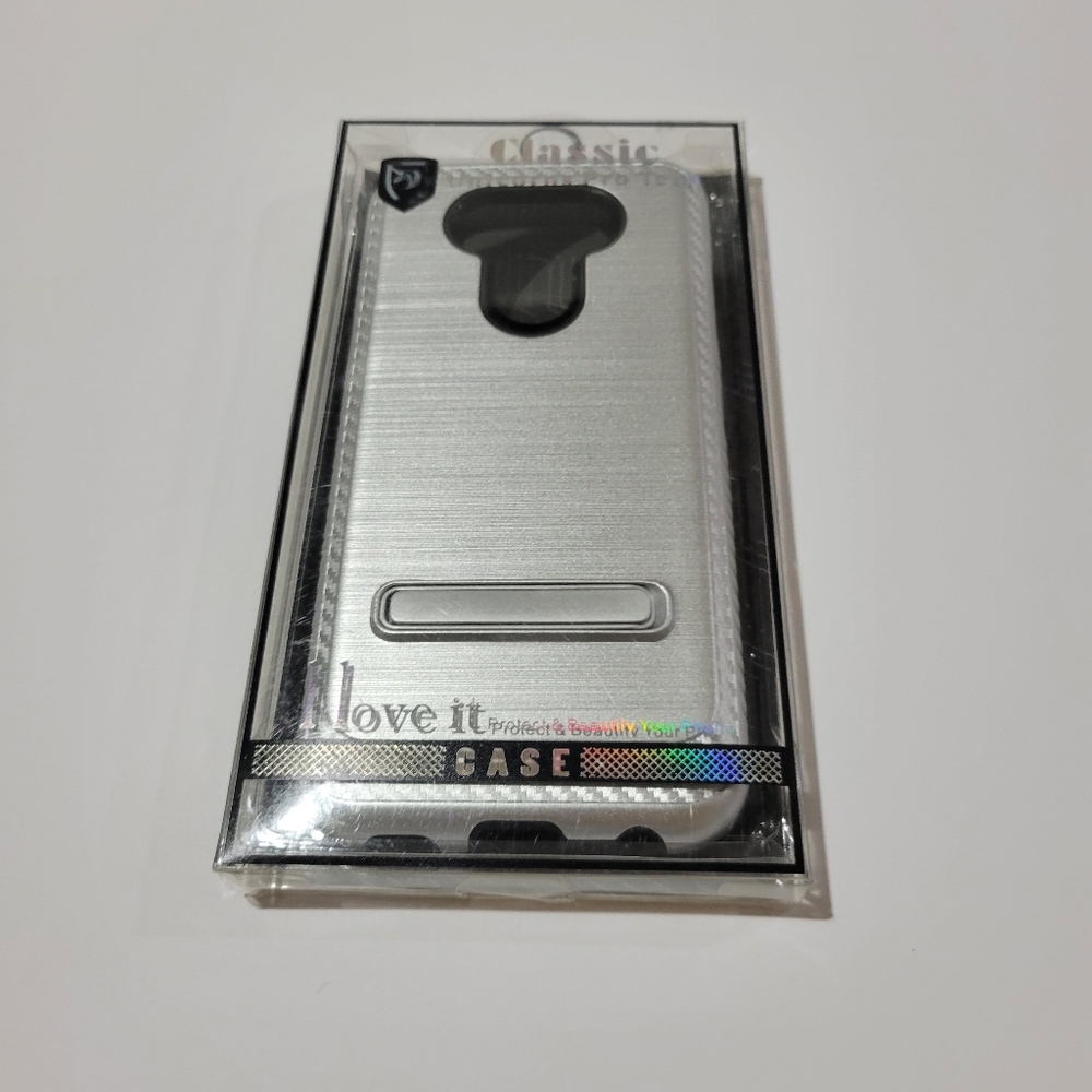 Silver LG phone Case with kickstand